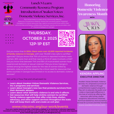 Domestic Violence Month- 10/2/25 with Awaken Voices