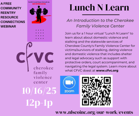 Domestic Violence Month- 10/16/25 with Cherokee Family Violence Center